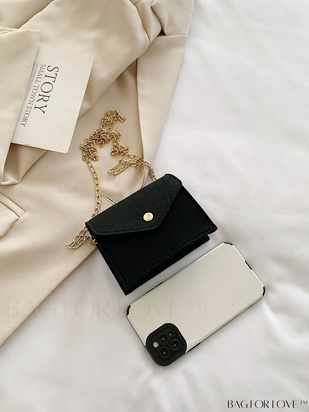 BagForLove - Compact Felt Chain Crossbody