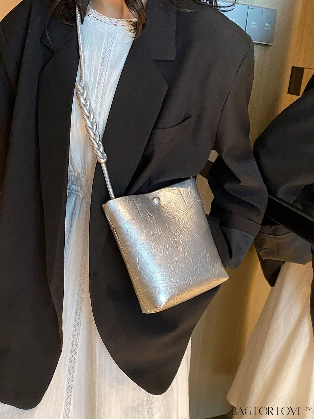 BagForLove - Compact Metallic Crossbody Bag with Contemporary Style