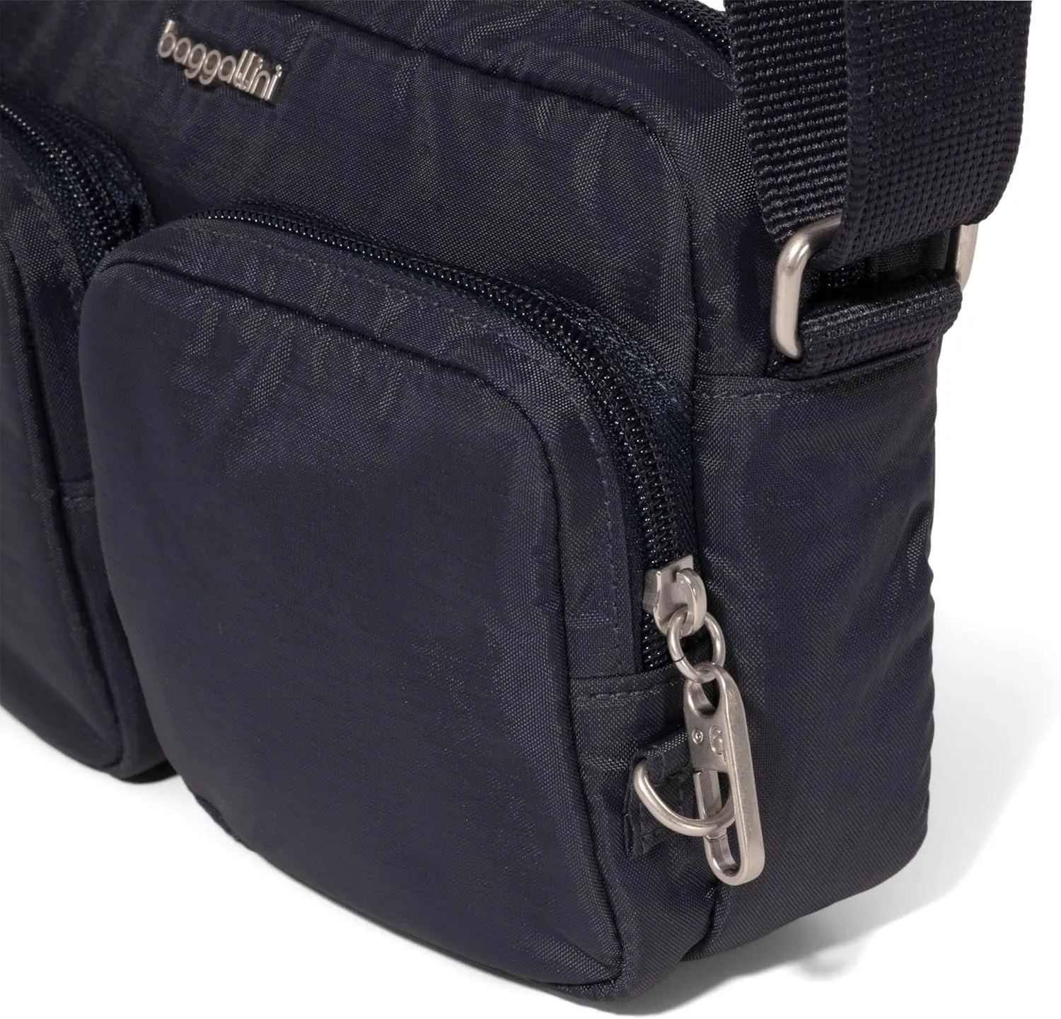 Baggallini Securtex Anti-Theft Treasure Crossbody 9"x5.5" Lightweight Travel Purse with RFID Card Slots Locking Zippers