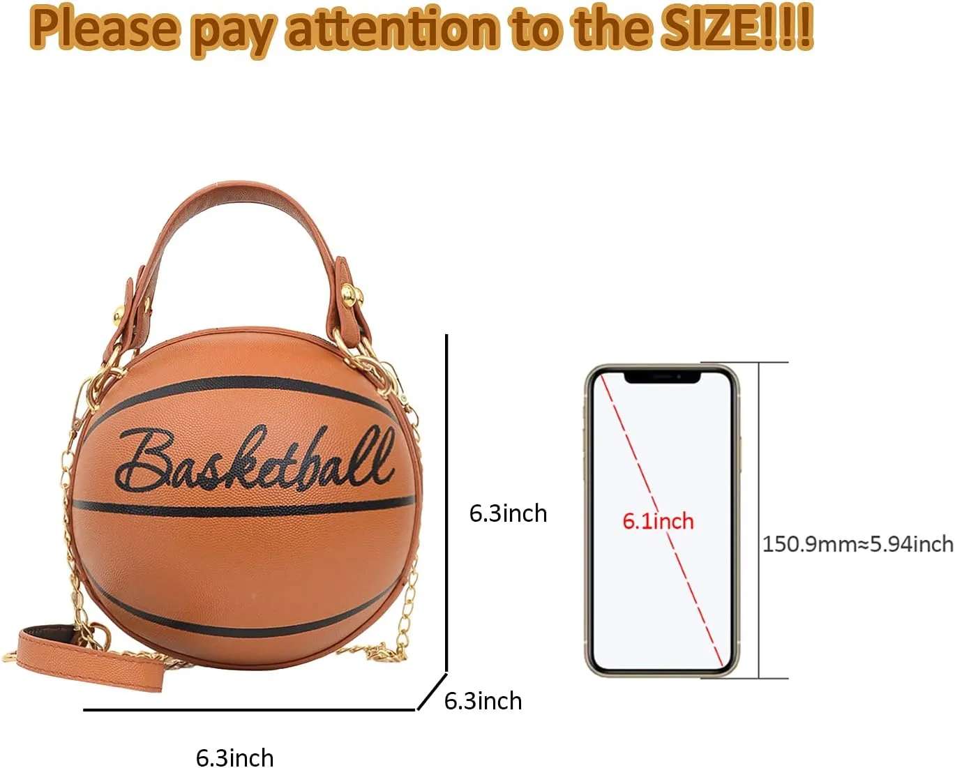 Basketball Purse For Women Novelty Crossbody Purses Small Cute Tote Bag PU Leather Round Handbags