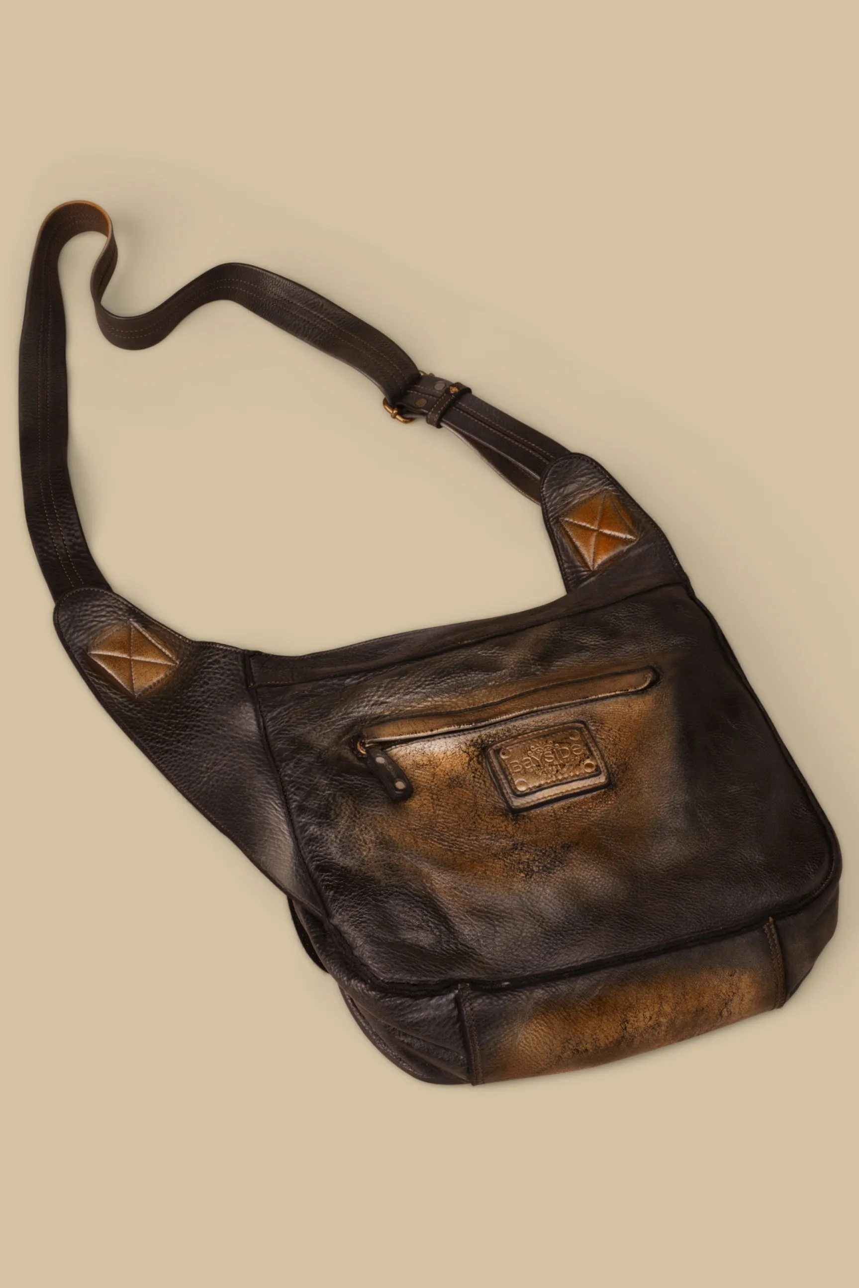 BAYSIDE84 Crossbody Saddle Bag - Black Vintage
