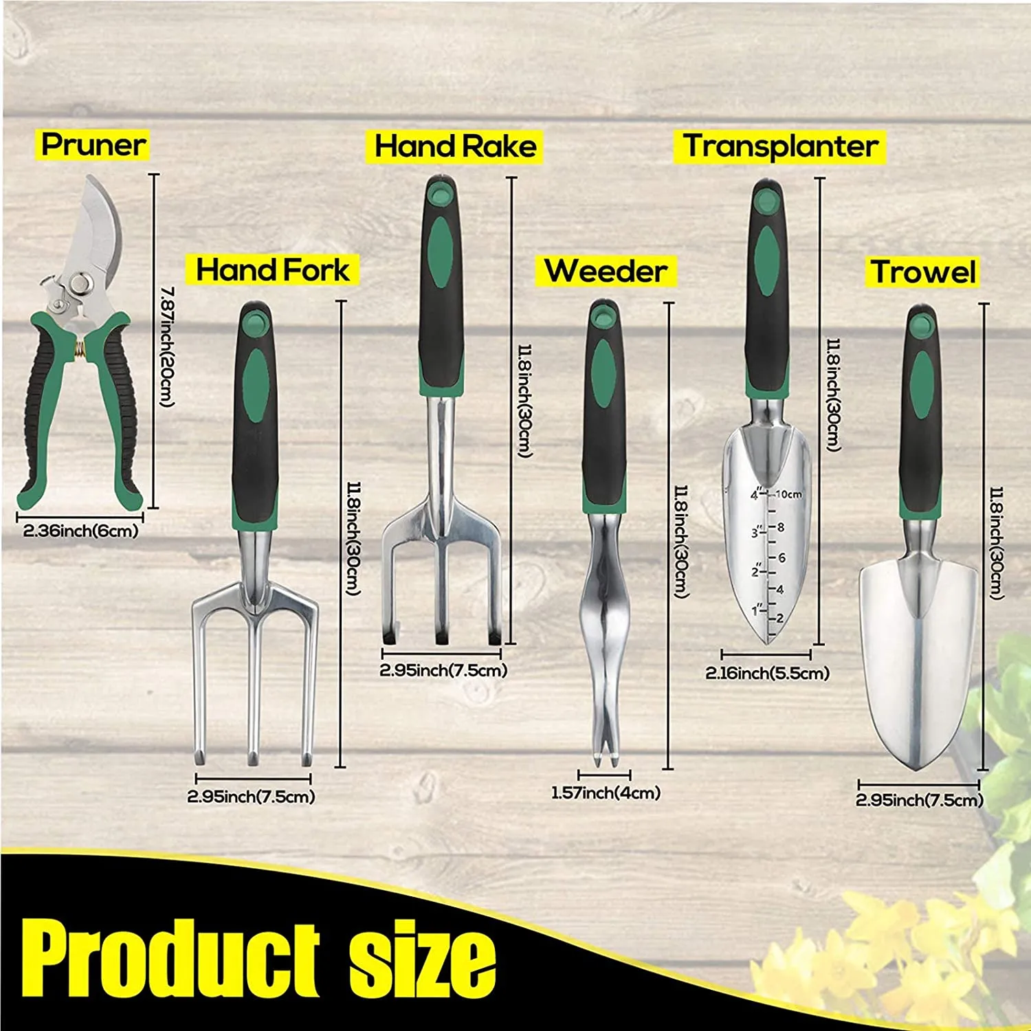 Beauty HAO Garden Tools Set,Gardening Tools for Woman Man Gardening Kit 11 Pieces,Gardening Tools for Gardening Gifts,Heavy Duty Aluminum Hand Tool,Handle Gardening Planting Tool Set with Apron,Storage Tote Bag