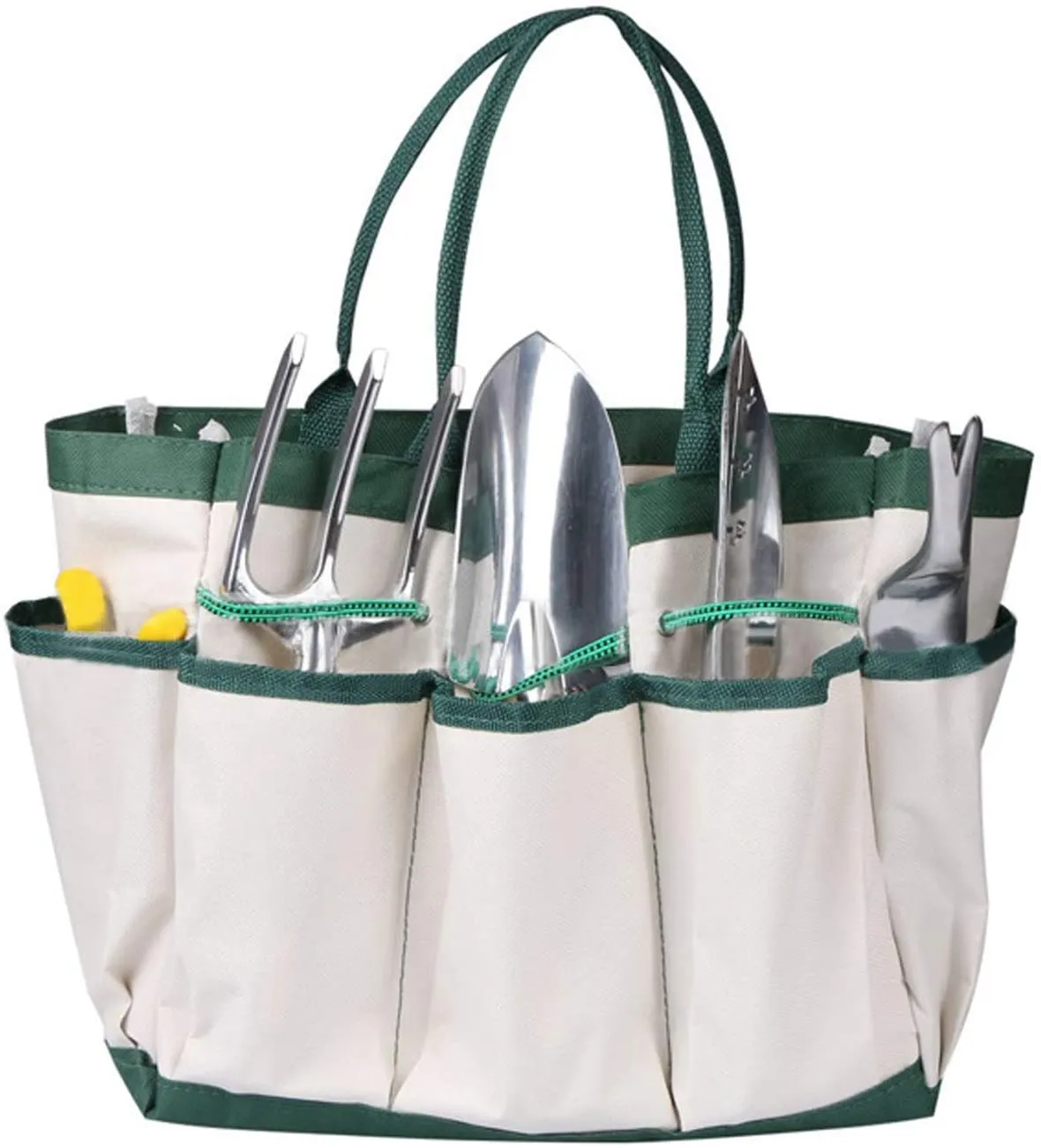 Beauty HAO Garden Tools Set,Gardening Tools for Woman Man Gardening Kit 11 Pieces,Gardening Tools for Gardening Gifts,Heavy Duty Aluminum Hand Tool,Handle Gardening Planting Tool Set with Apron,Storage Tote Bag