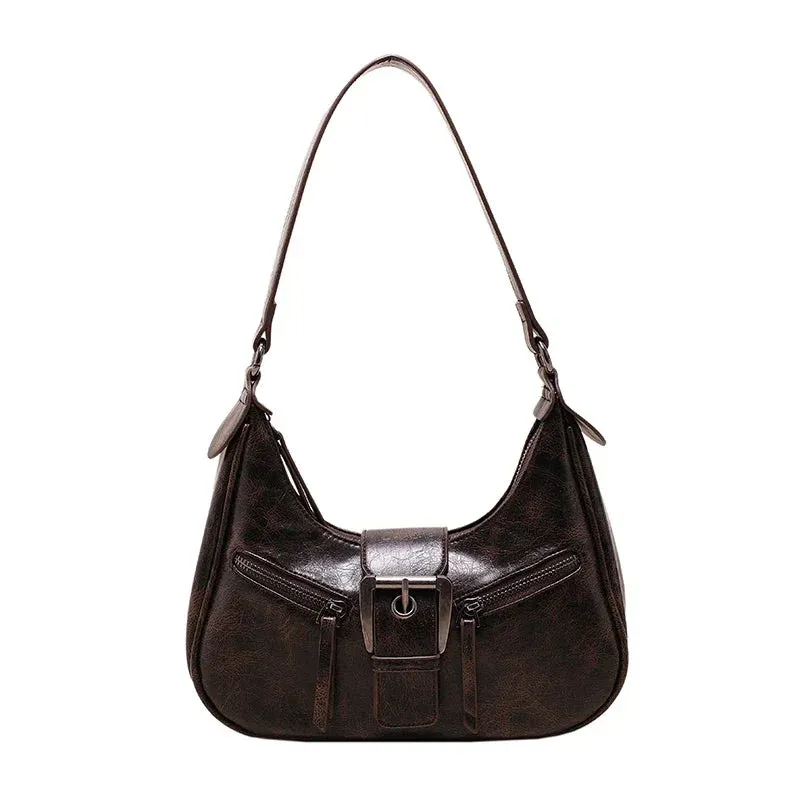 Belt Design PU Leather Crossbody Handbags