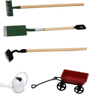 BESPORTBLE 2 Sets Mini Gardening Tool Model Mini for Micro Garden Decor Creative and Accessories for Dollhouses and Fairy Garden Scenes Safe and Fun