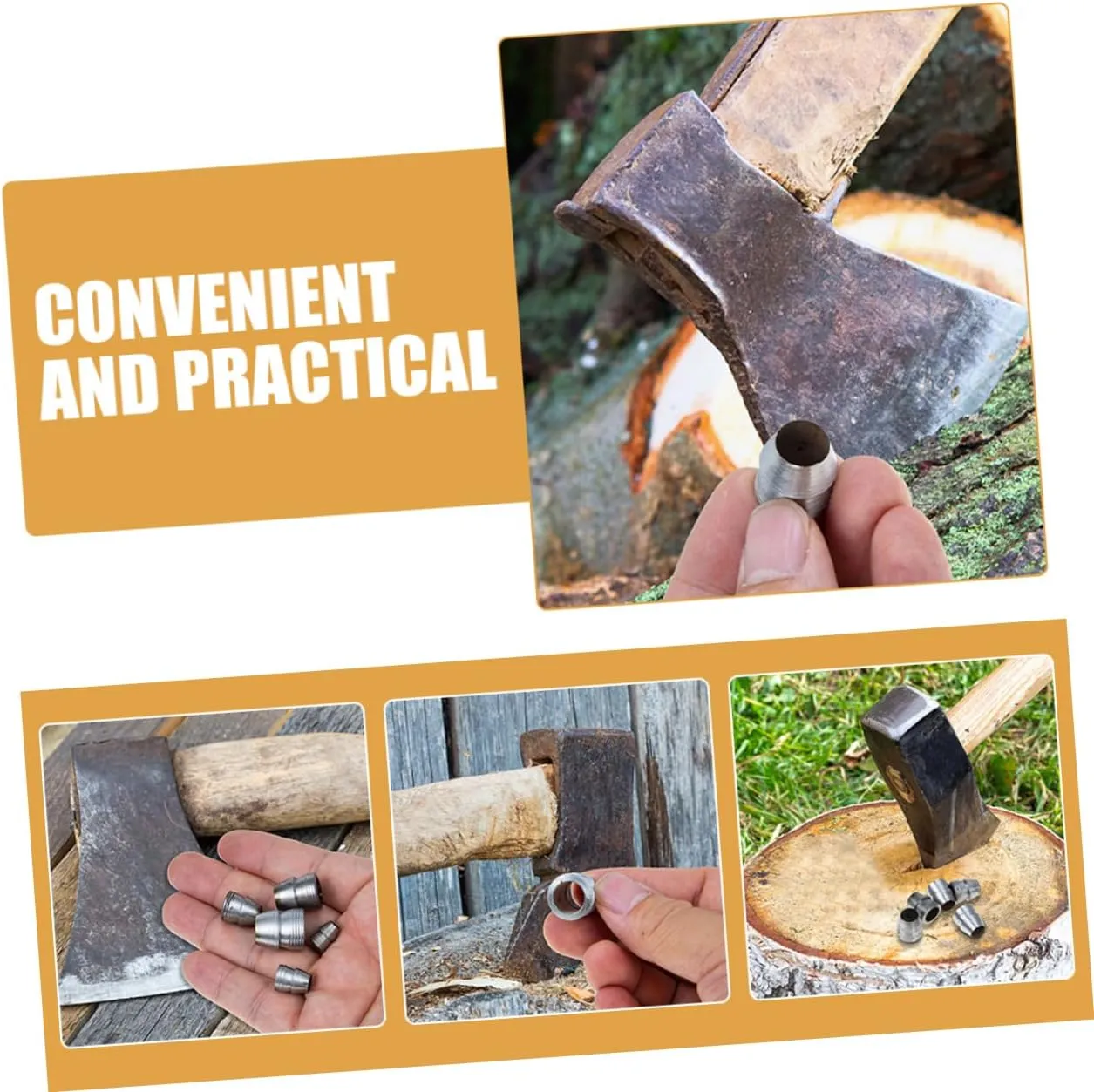 BESPORTBLE 6pcs Iron Axe Wedge Replacement Wedges for Hammer Axe Handles Durable Gardening Tool for Pruning Chopping Easy to Install and Reinforced Design