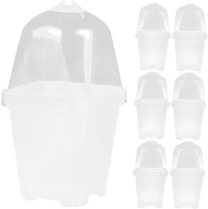 BESPORTBLE Pp Material Deep Plant Pot Lid Permeable Sturdy Flower Nursery Pot for Gardening 20 Sets Pack