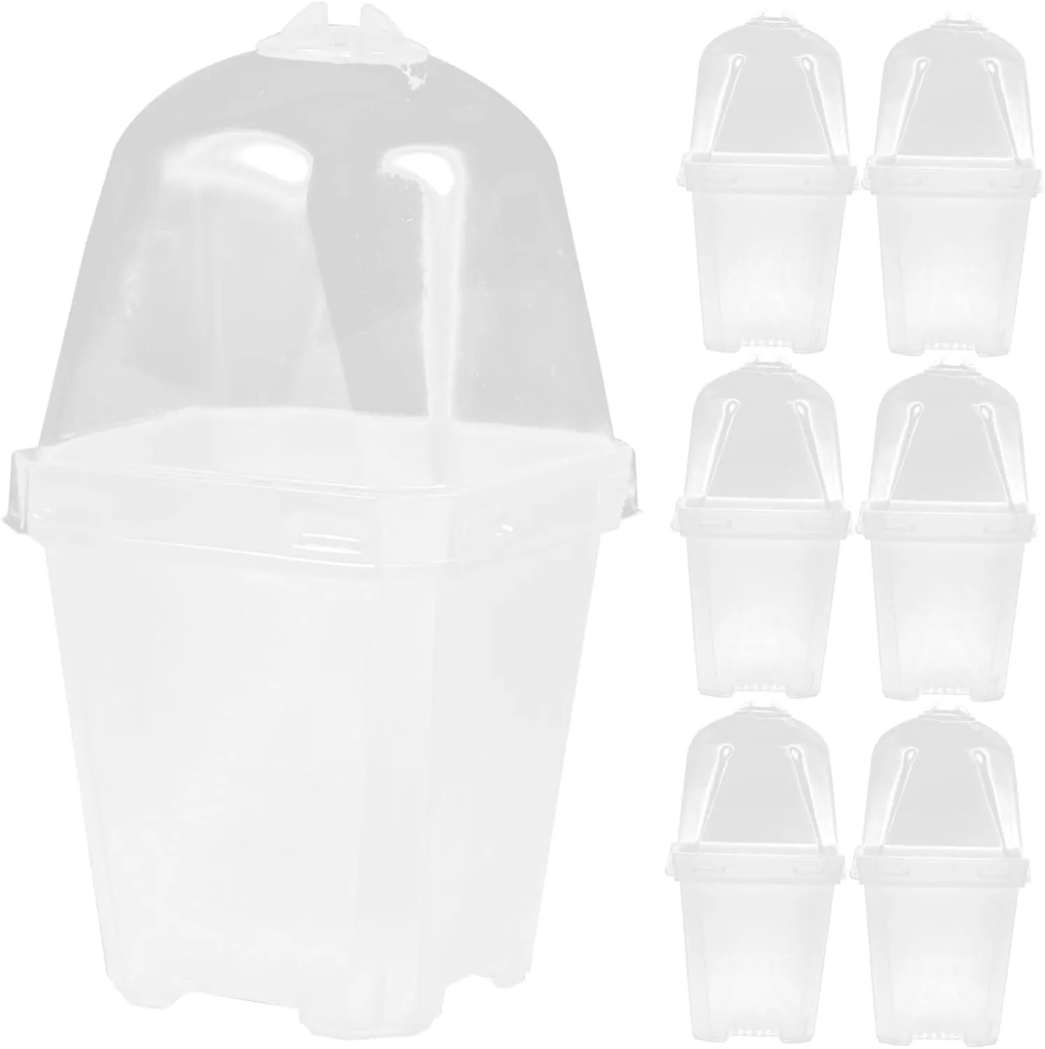 BESPORTBLE Pp Material Deep Plant Pot Lid Permeable Sturdy Flower Nursery Pot for Gardening 20 Sets Pack