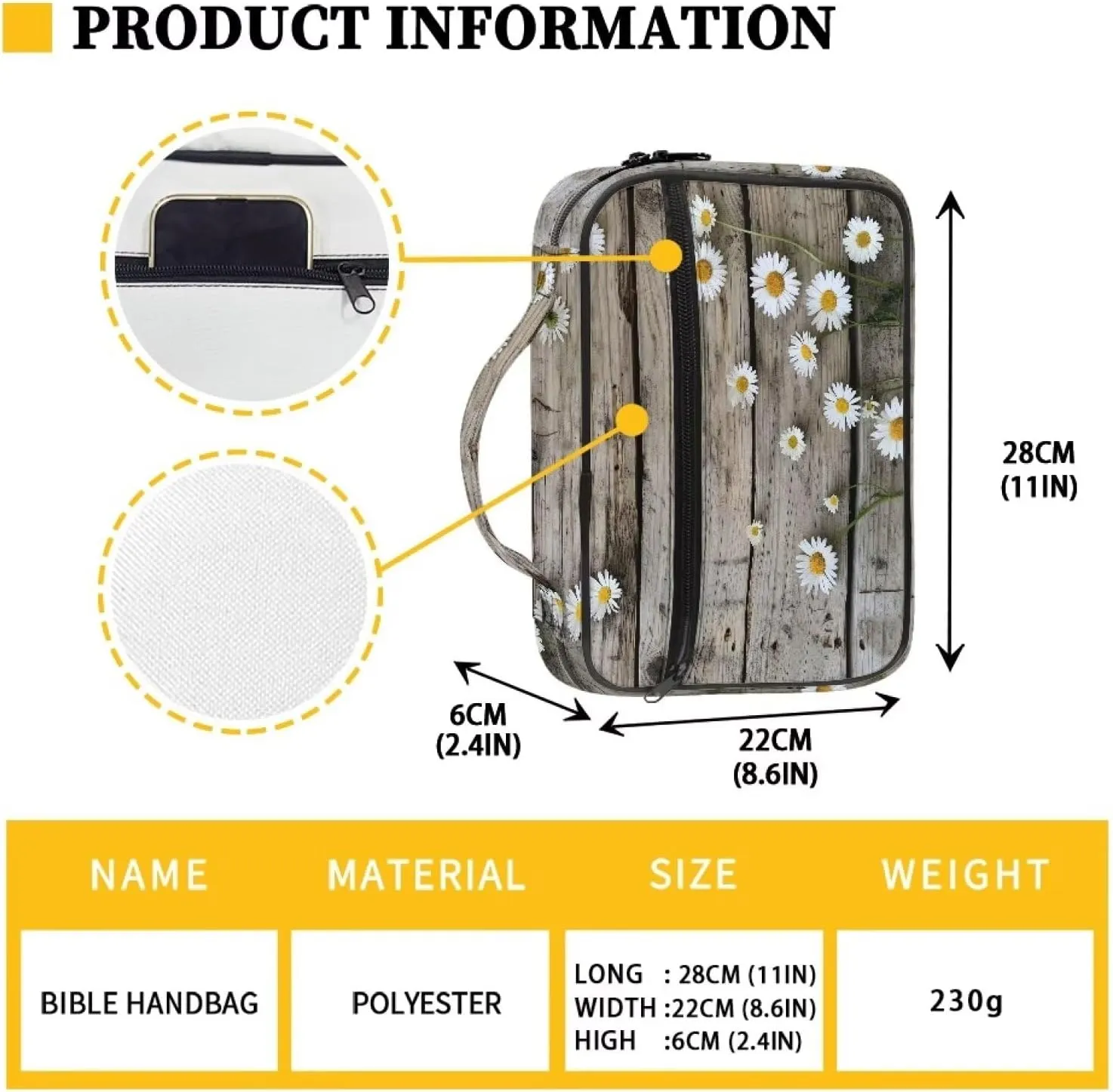 Bible Bags and Totes for Women Men Western Bible Case Book Covers for Hard Cover Bible Accessories Women Men