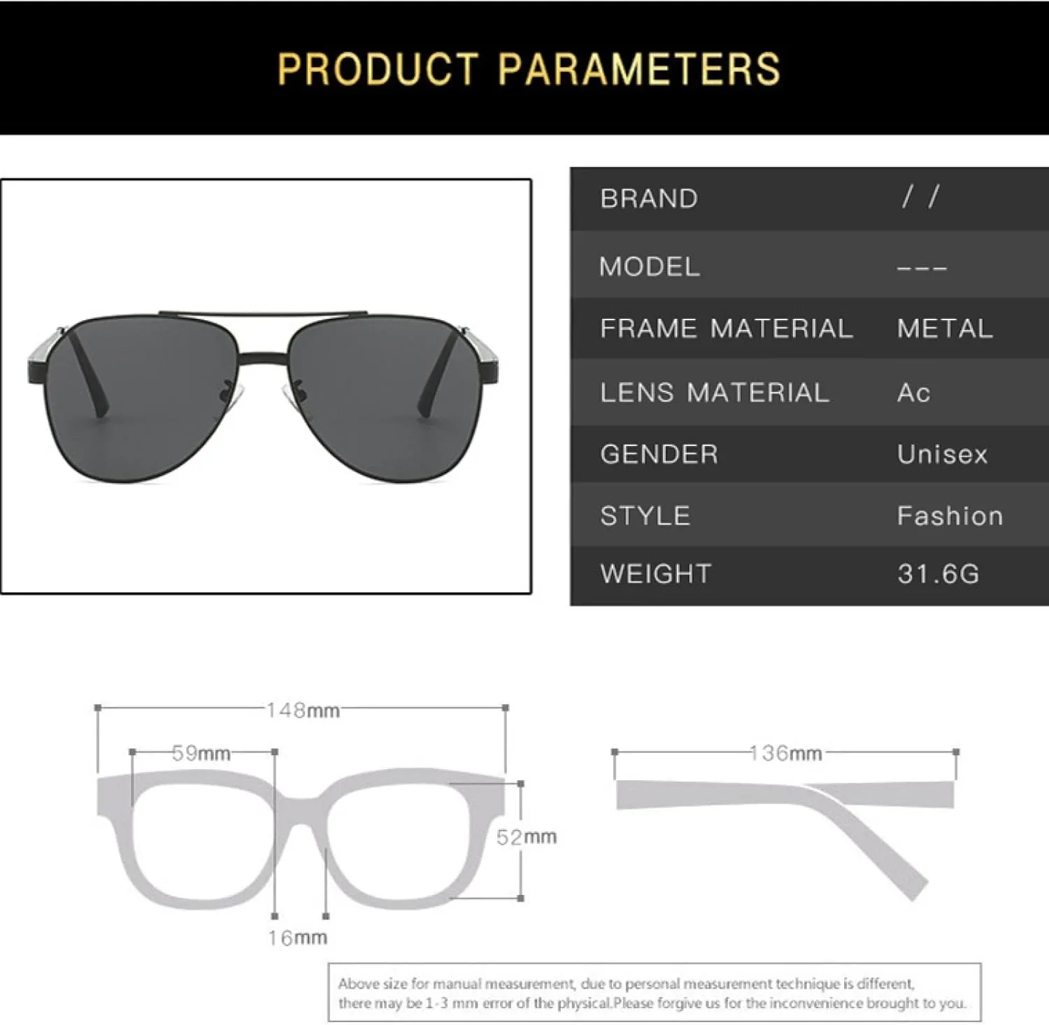 Big Frame Twin Bridge Sunglasses Women Men Luxury Outdoors Sports Fishing Sun Glasses Uv400