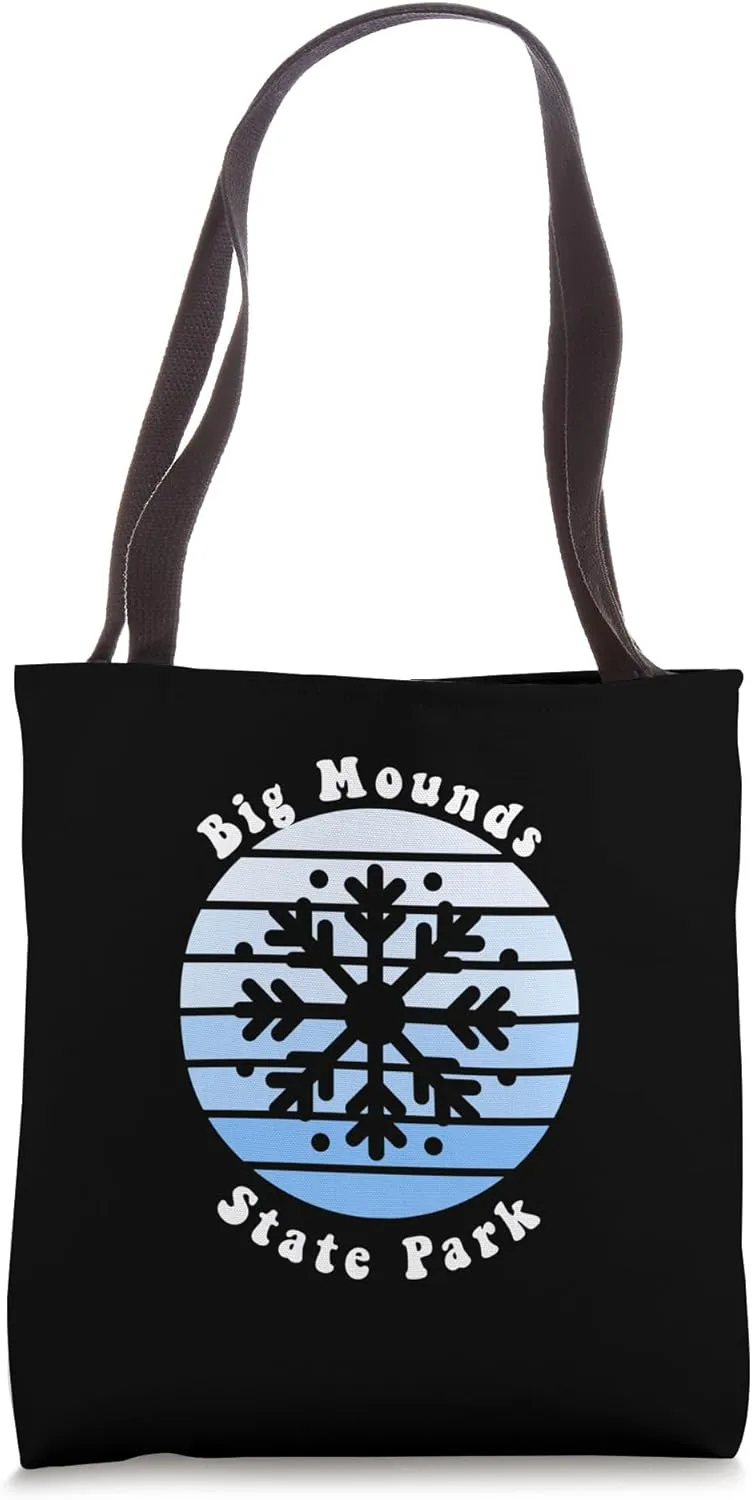 Big Mounds State Park Minnesota MN Snowflake Christmas Tote Bag