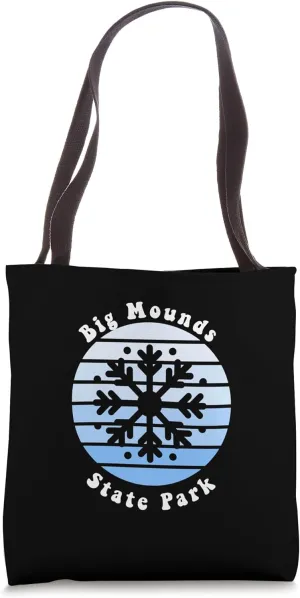 Big Mounds State Park Minnesota MN Snowflake Christmas Tote Bag