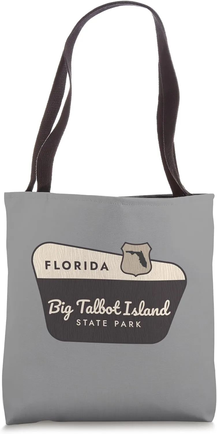 Big Talbot Island State Park Florida Welcome Sign Vacation Tote Bag