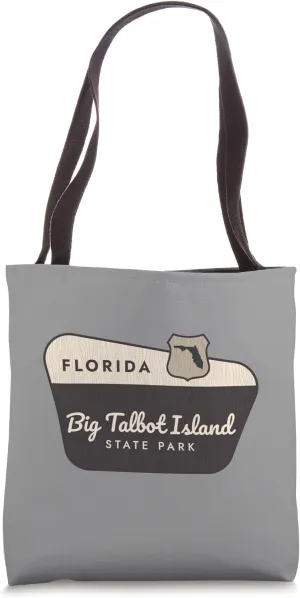 Big Talbot Island State Park Florida Welcome Sign Vacation Tote Bag