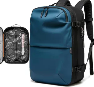 Black Voyage Vortex Vacuum Seal Travel Backpack 60L Exapandable Air Compression System Water Resistant TSA Lock Carry-On Suitcase Luggage Blue AERO - No Vacuum Pump
