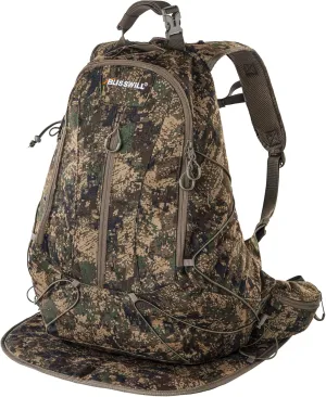 BLISSWILL Hunting Backpack with hunting seat,Lightweight Hiking Daypack,Hunting Accessories ，Camping Camouflage Bag with Rain Cover – Perfect for Hunts and Outdoor Adventures(AllSeasons Camo)