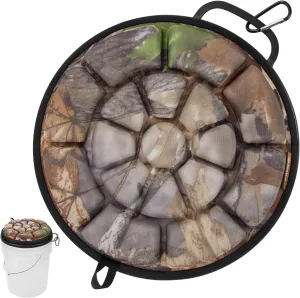 BLISSWILL Outdoor 5 Gallon Bucket Seat - 360° Swivel, Comfortable Foam Cushion for Hunting, Fishing, Gardening, Camping sportsman's Bucket lid