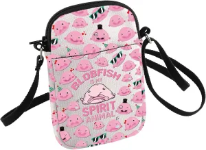 BlobFish Crossbody Bag Blobfish Lover Gift Blobfish is My Spirit Animal Small Sling Bag for Blobfish Fans
