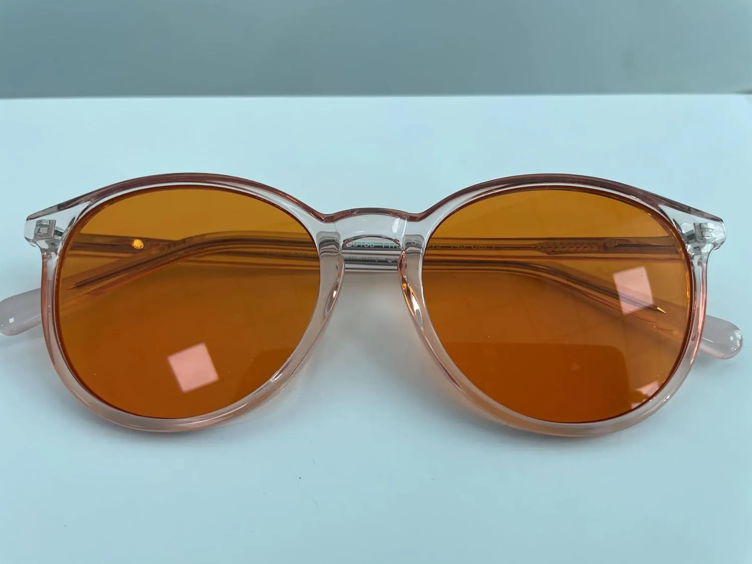 Bloomoak 99% Orange Blue Light Blocking Glasses,Retro Trendy Round Sytle,Relieve Eye Fatigue,Improve Sleep For Screens/Games