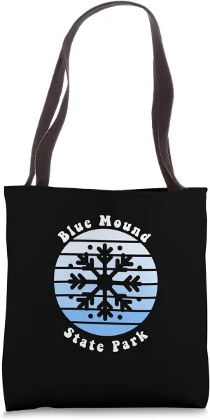 Blue Mound State Park Wisconsin WI Snowflake Christmas Tote Bag