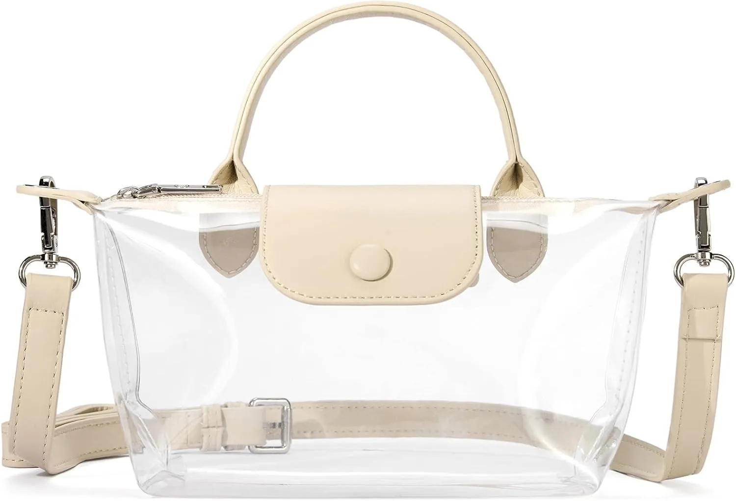 BOSTANTEN Clear Bag for Stadium Approved Small Crossbody Purse Handbags for Concerts Sports Events