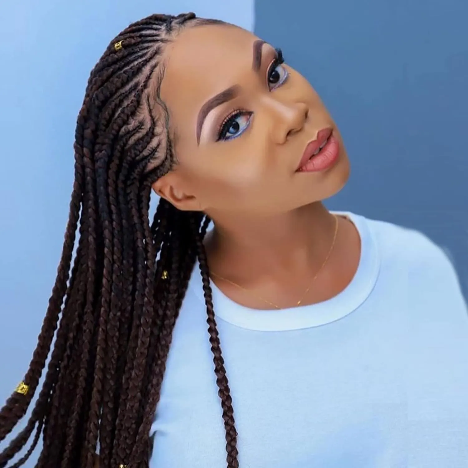 Braided Wigs for Black Women Box Braids Wig Fully Long Black Handmade 13x3 Lace Front Realistic Hand-Braided Wig Lightweight Synthetic Lace Frontal Black Cornrow Twisted 26 Inch