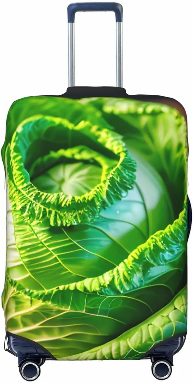 Bright Cabbage Print Suitcase Decoraitve Covers Washable Suitcase Cover Travel Luggage Accessories