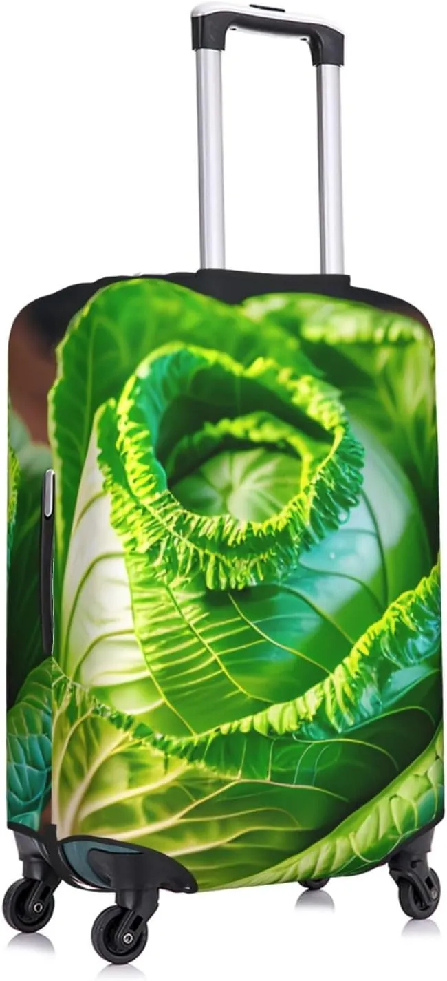 Bright Cabbage Print Suitcase Decoraitve Covers Washable Suitcase Cover Travel Luggage Accessories
