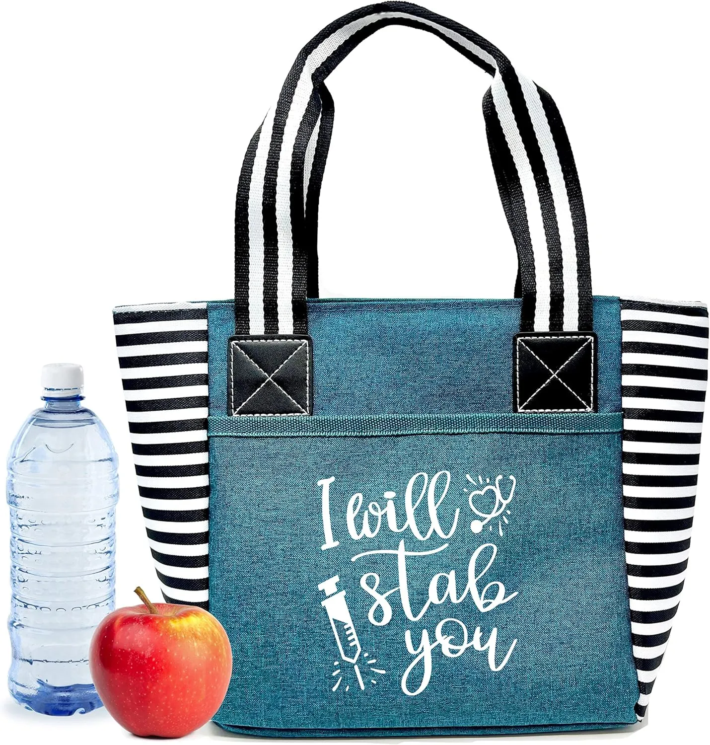 Brooke & Jess Designs Cute Lunch Bags for Women - Insulated Lunch Tote for Work - Nurse, Teacher, Grandma, Mom