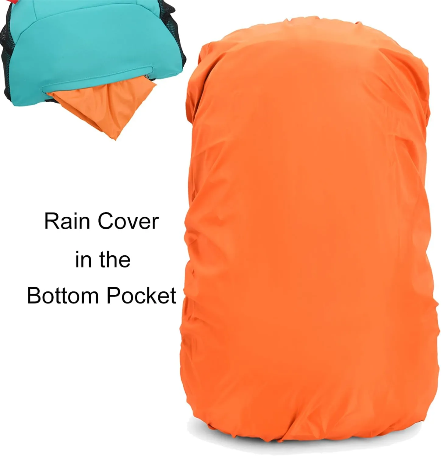 Bseash 40L Waterproof Hiking Backpack with Rain Cover, Outdoor Sport Travel Bag Daypack for Camping Climbing Skiing Cycling (Milk Green)