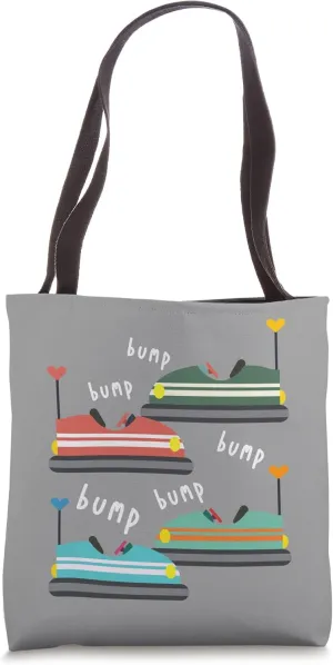 Bumper Cars County Fair Amusement Park Ride Fairground Tote Bag