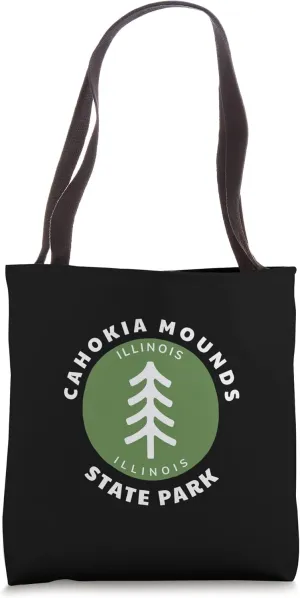 Cahokia Mounds State Park Illinois IL Forest Tree Badge Tote Bag