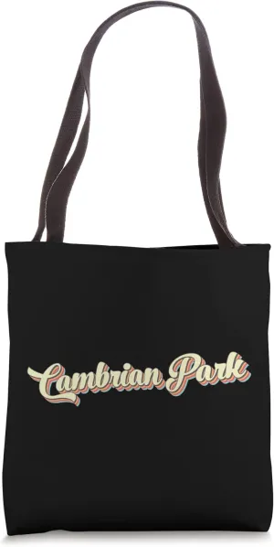 Cambrian Park TShirt Retro Art Baseball Font Vintage Tote Bag
