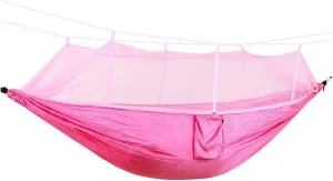 Camping Hammock Double Camping Hammock with Mosquito Net Lightweight Nylon Portable Hammock Parachute Hammock with Tree Straps for Camping