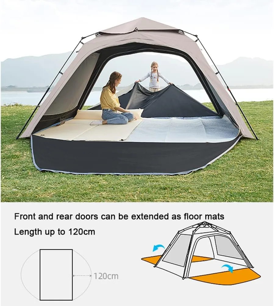 Camping Tent Waterproof & Windproof 3 Seasons Lightweight Backpacking Tent Suitable for Outdoor,Hiking,Glamping - Easy Setup Removable Rainfly Portable Tent