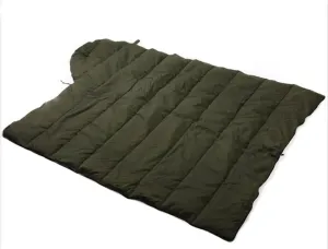 Camping Warm Sleeping Bag Outdoor Long Canvas Insulated Liner Single Wide Envelope Sleeping Bag with Hood
