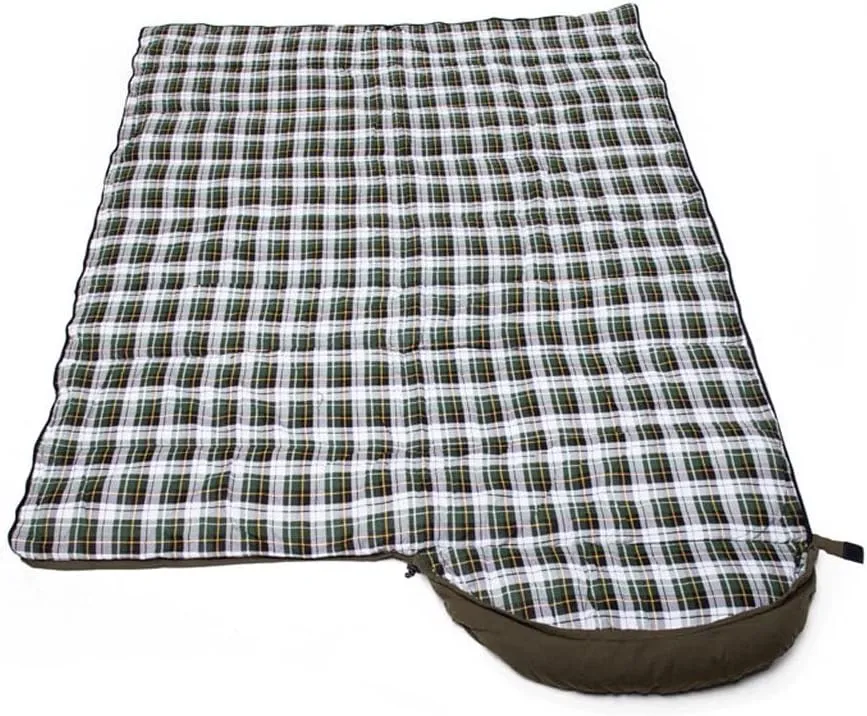 Camping Warm Sleeping Bag Outdoor Long Canvas Insulated Liner Single Wide Envelope Sleeping Bag with Hood