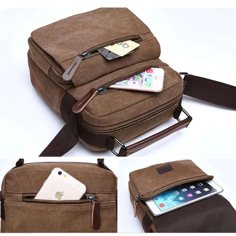Canvas Small Shoulder Crossbody Bag