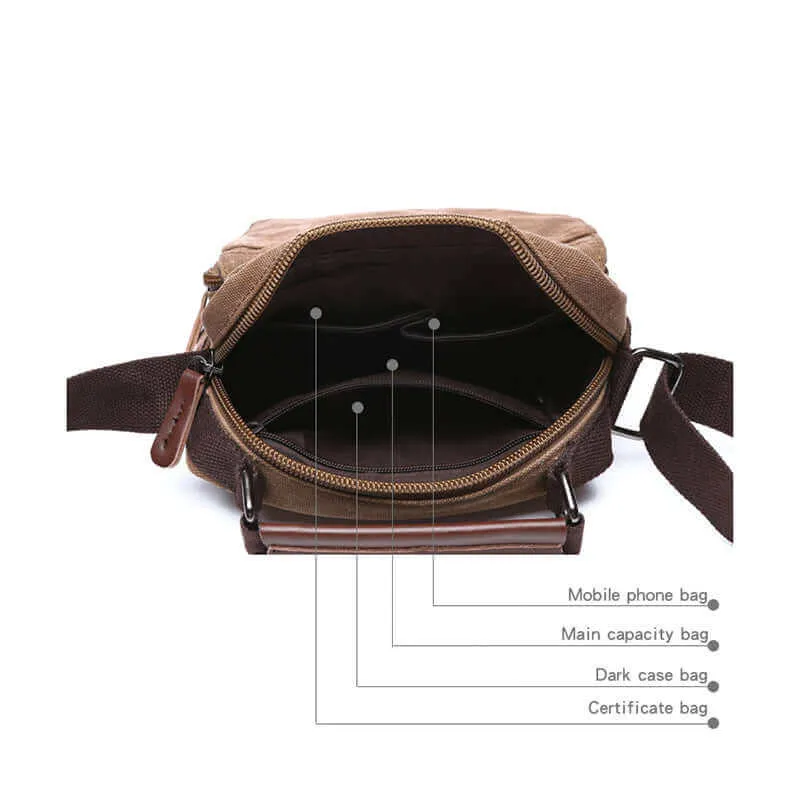 Canvas Small Shoulder Crossbody Bag