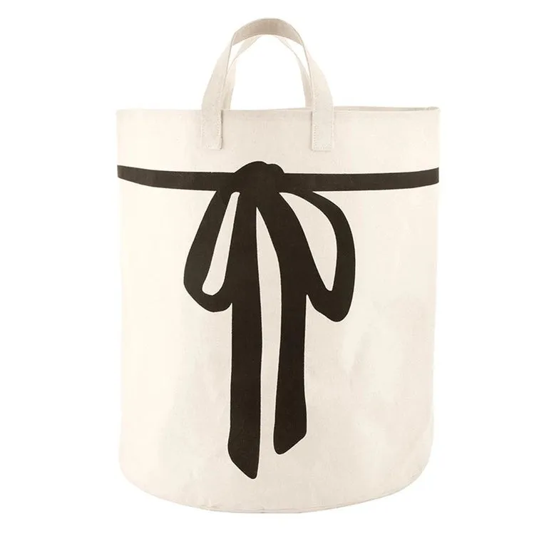 Canvas Storage Tote - Bow