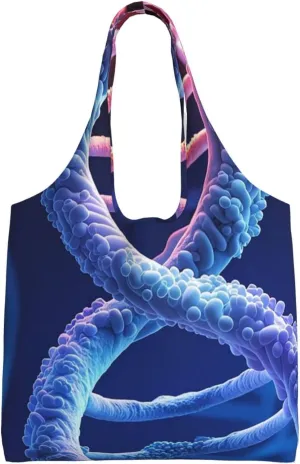 Canvas Tote Bag for Women Purse DNA Genetic Helix Handbags Totes Crossbody Shoulder Shopping Bag