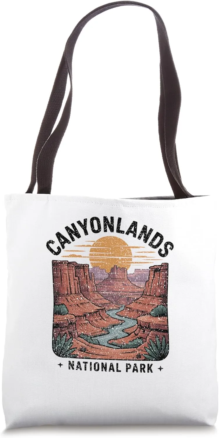 Canyonlands National Park Vintage Travel Adventure USA Tote Bag