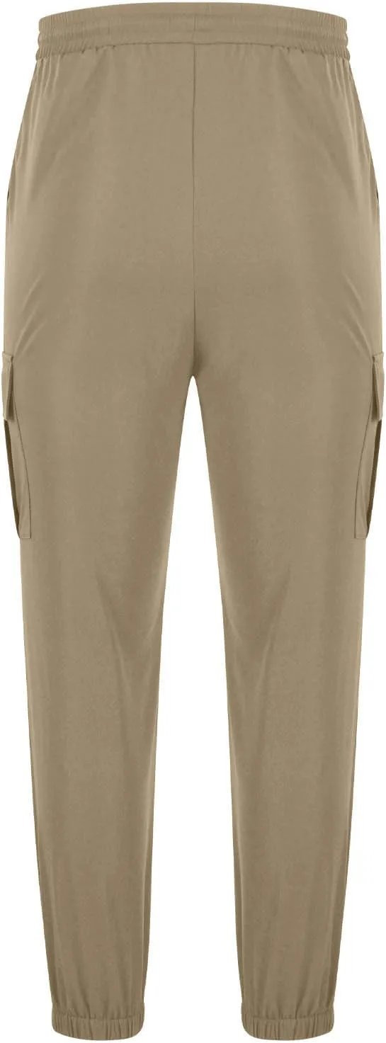 Cargo Pants for Men Elastic Waist Work Athletic Joggers with Pockets Lightweight Outdoor Military Combat Trousers