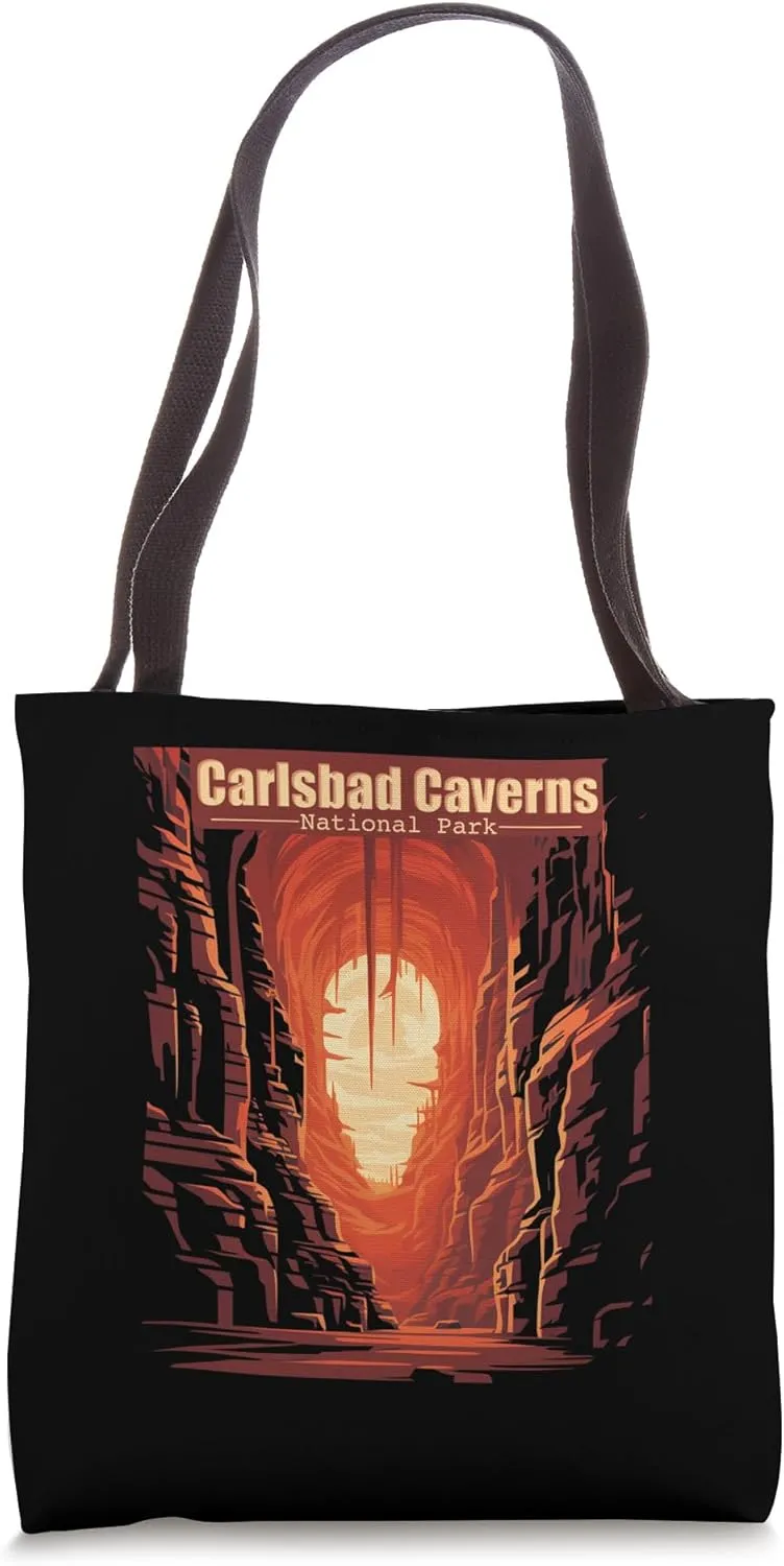 Carlsbad Caverns Poster Style National Park New Mexico Tote Bag
