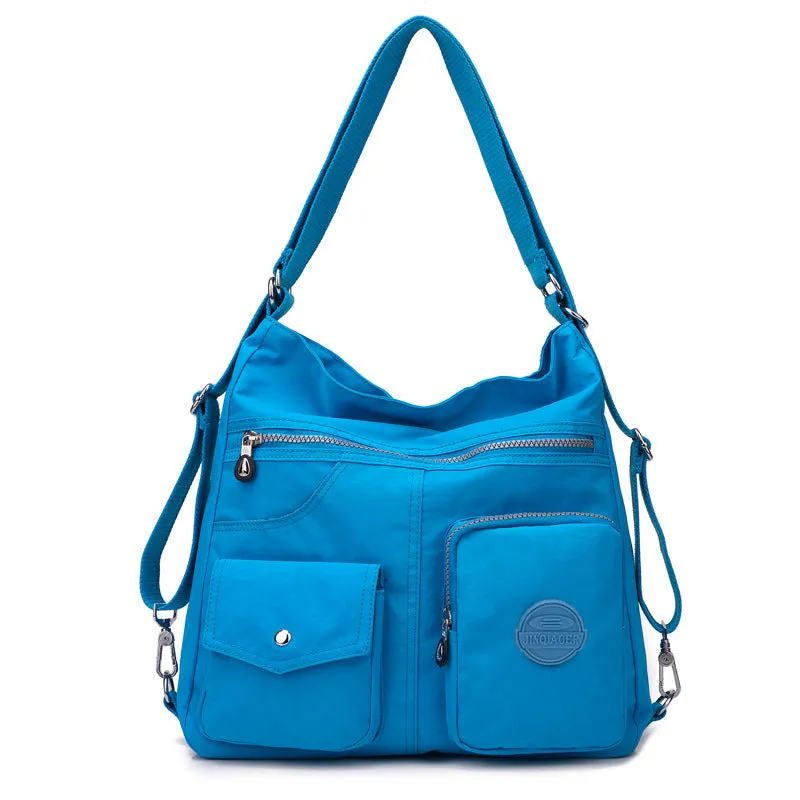 Carly – Crimson Multi-Pocket Crossbody Bag with Adjustable Strap