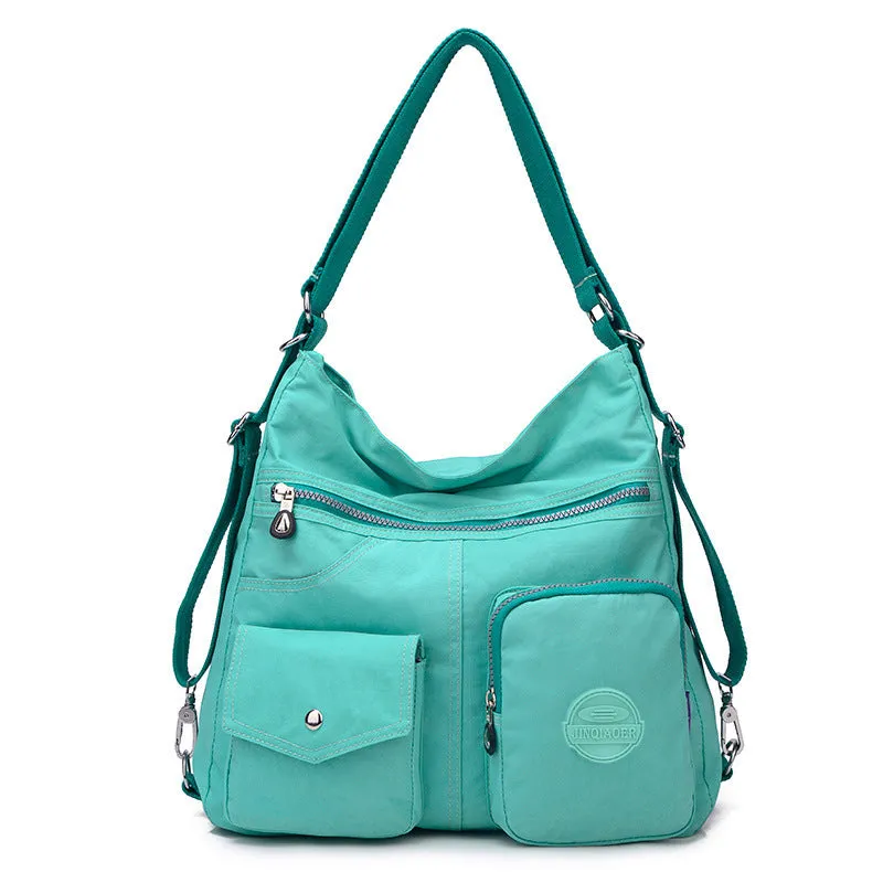 Carly – Crimson Multi-Pocket Crossbody Bag with Adjustable Strap