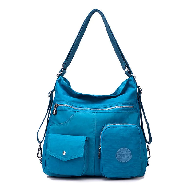 Carly – Crimson Multi-Pocket Crossbody Bag with Adjustable Strap