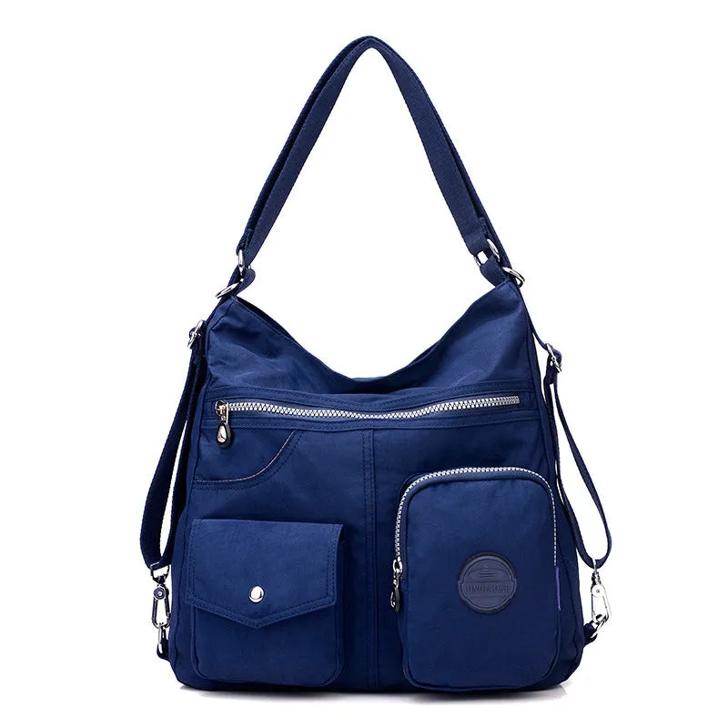 Carly – Crimson Multi-Pocket Crossbody Bag with Adjustable Strap