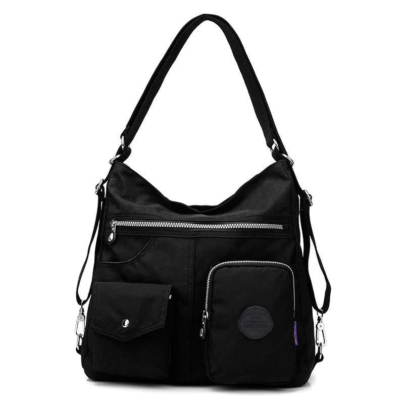Carly – Crimson Multi-Pocket Crossbody Bag with Adjustable Strap