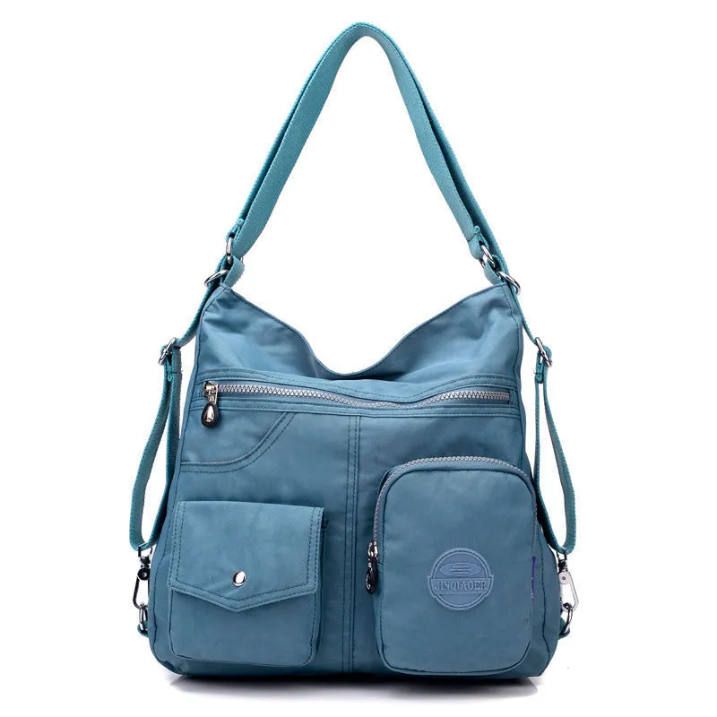 Carly – Crimson Multi-Pocket Crossbody Bag with Adjustable Strap